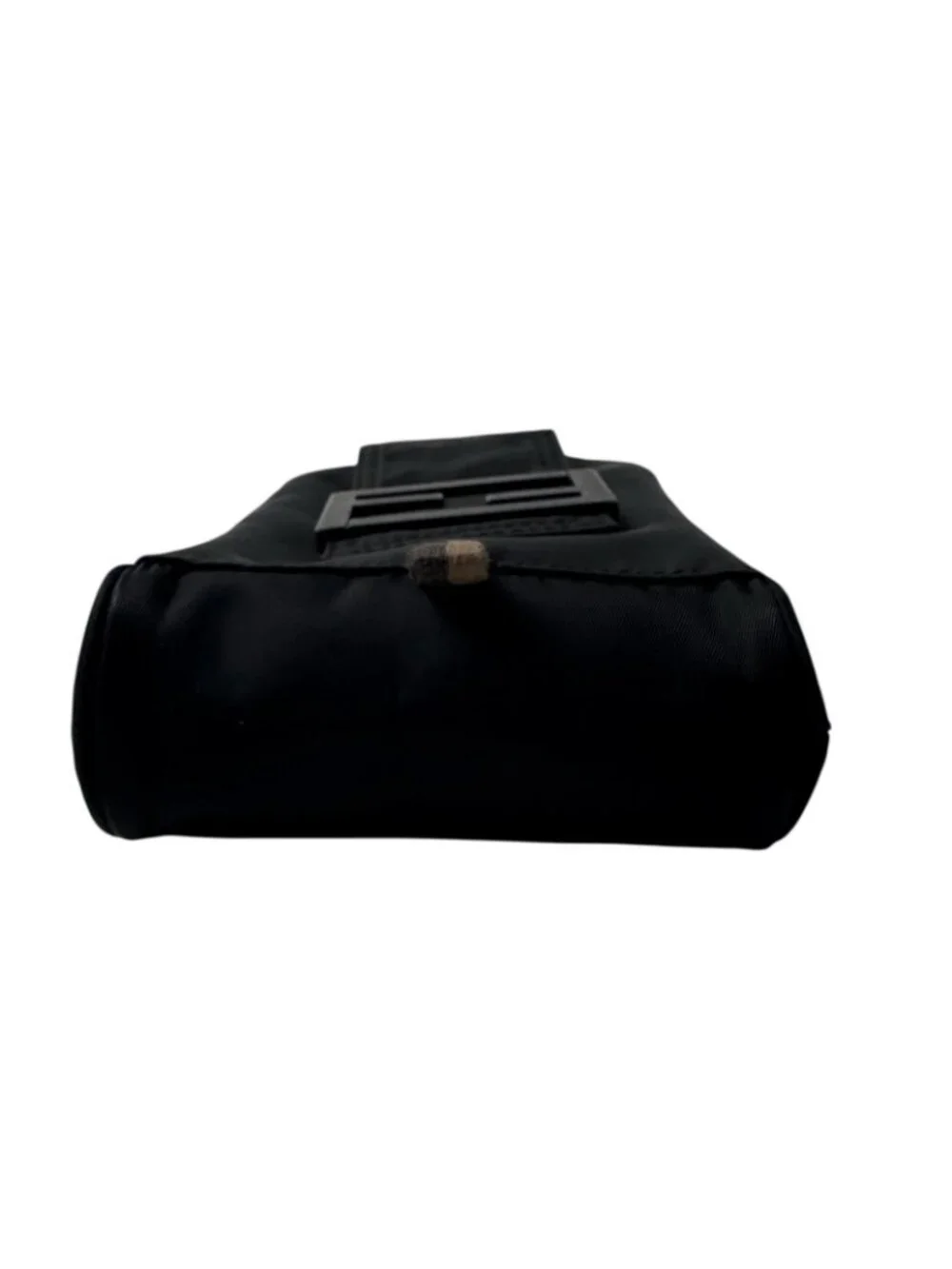 Fendi Baguette Phone Pouch Nylon Shoulder Bag Black